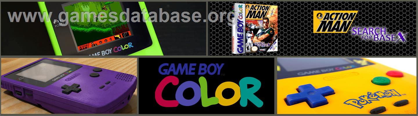 Action Man - Search for Base X - Nintendo Game Boy Color - Artwork - Marquee