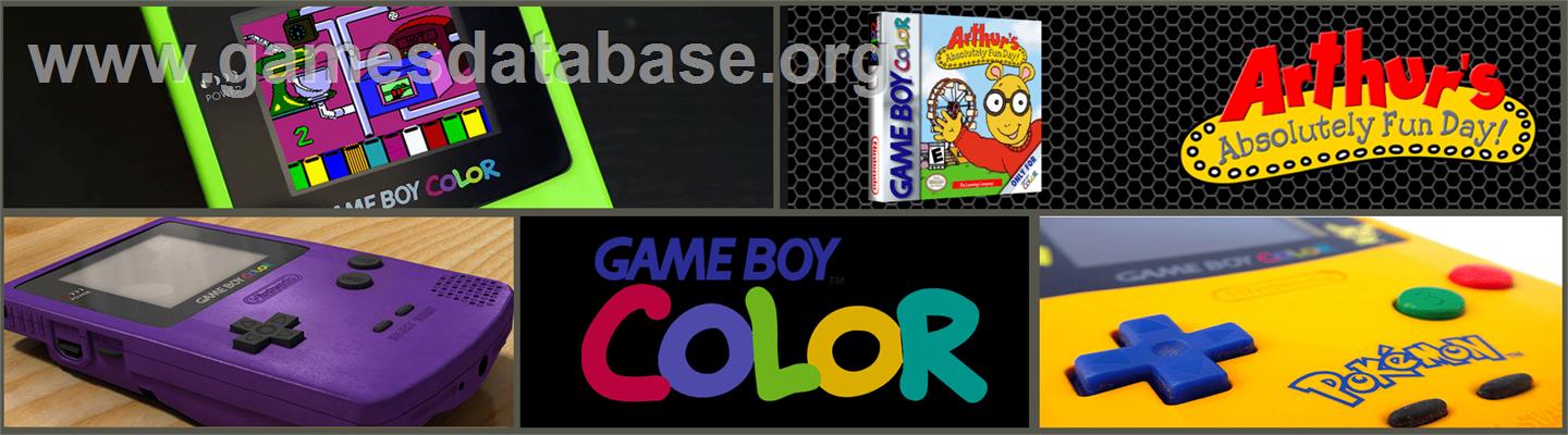 Arthur's Absolutely Fun Day! - Nintendo Game Boy Color - Artwork - Marquee