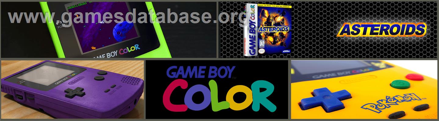 Asteroids - Nintendo Game Boy Color - Artwork - Marquee