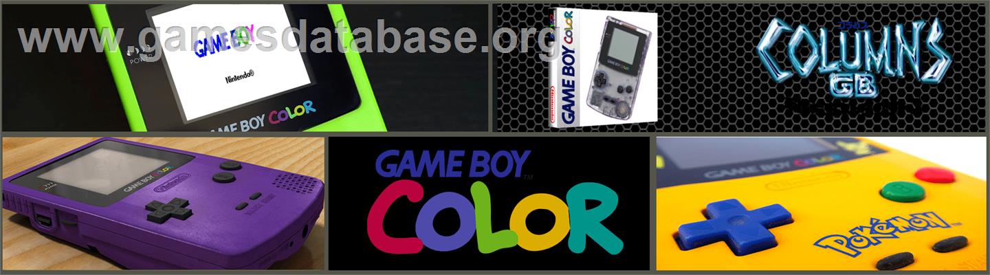 Columns Gb - Tezuka Osamu Characters - Nintendo Game Boy Color - Artwork - Marquee