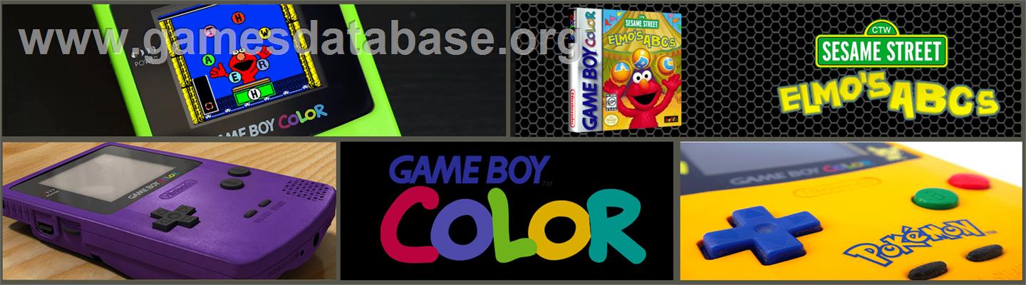 Elmo's Abcs - Nintendo Game Boy Color - Artwork - Marquee