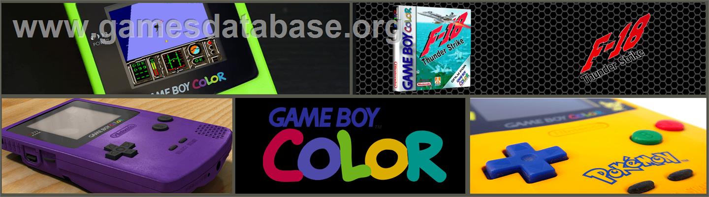 F-18 Thunder Strike - Nintendo Game Boy Color - Artwork - Marquee