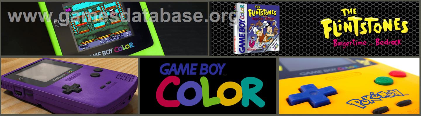 Flintstones: Burgertime in Bedrock - Nintendo Game Boy Color - Artwork - Marquee