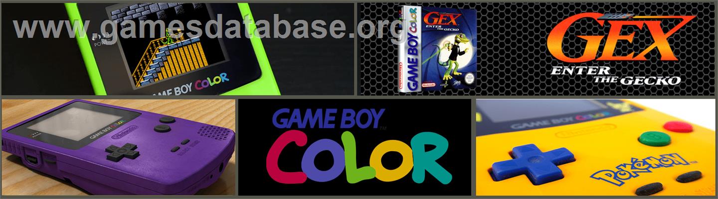 Gex: Enter the Gecko - Nintendo Game Boy Color - Artwork - Marquee