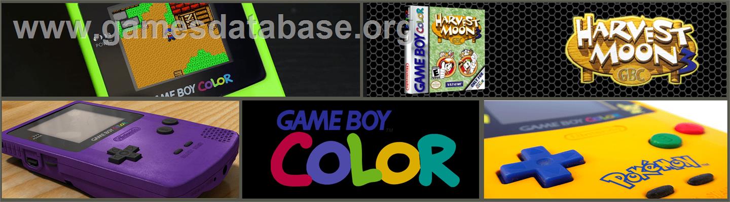Harvest Moon 3 GBC - Nintendo Game Boy Color - Artwork - Marquee