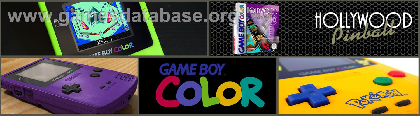 Hollywood Pinball - Nintendo Game Boy Color - Artwork - Marquee