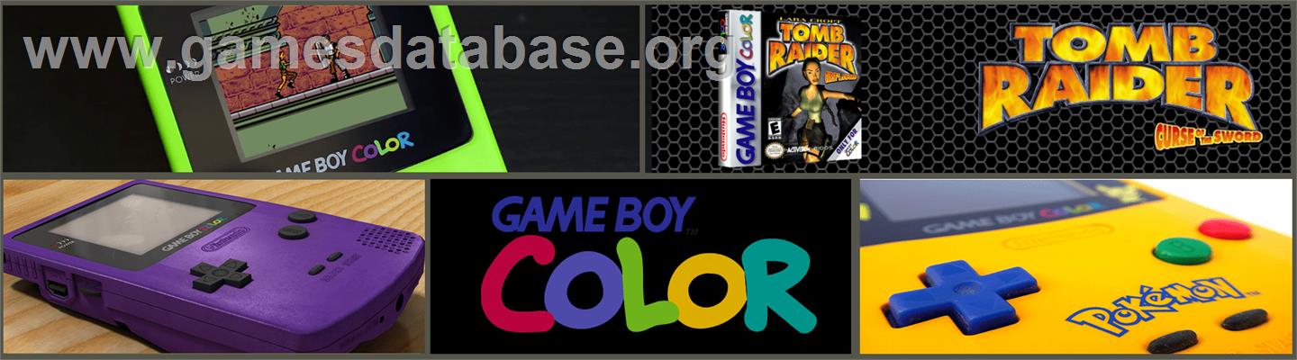 Lara Croft Tomb Raider: Curse of the Sword - Nintendo Game Boy Color - Artwork - Marquee