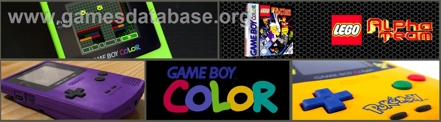 Lego Alpha Team - Nintendo Game Boy Color - Artwork - Marquee