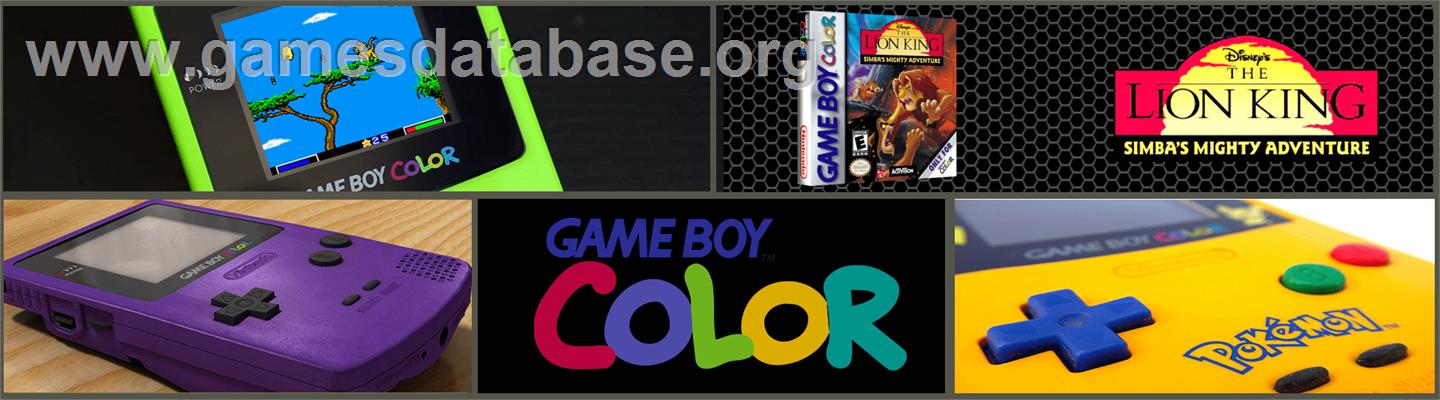 Lion King: Simba's Mighty Adventure - Nintendo Game Boy Color - Artwork - Marquee