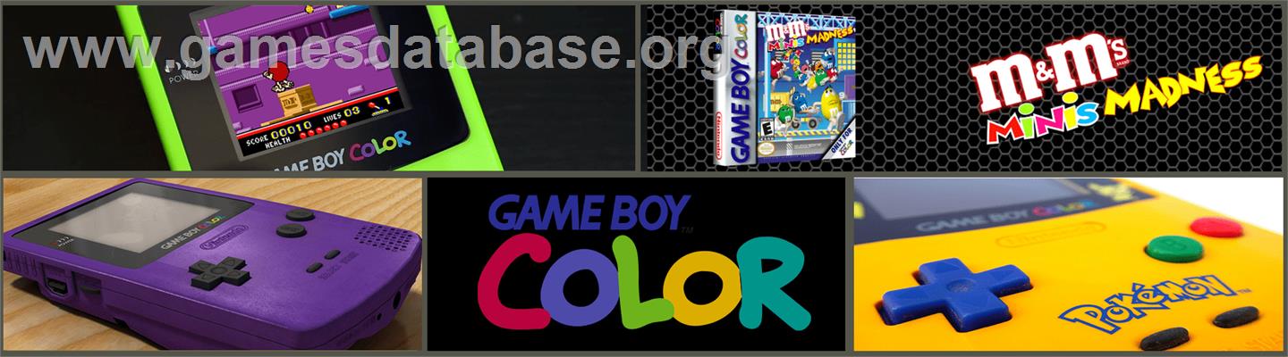 M And M's Minis Madness - Nintendo Game Boy Color - Artwork - Marquee