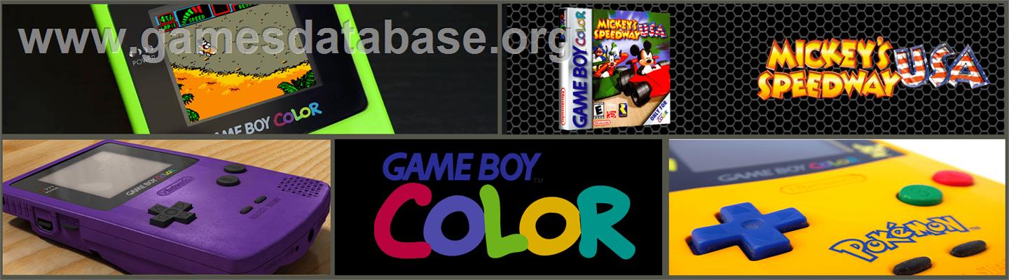 Mickey's Speedway USA - Nintendo Game Boy Color - Artwork - Marquee