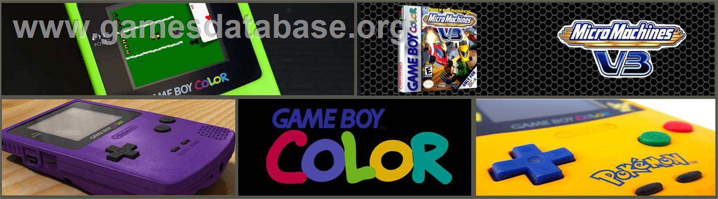Micro Machines V3 - Nintendo Game Boy Color - Artwork - Marquee