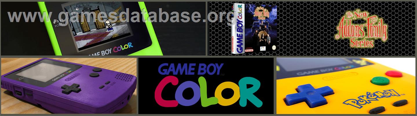 New Addams Family Series - Nintendo Game Boy Color - Artwork - Marquee