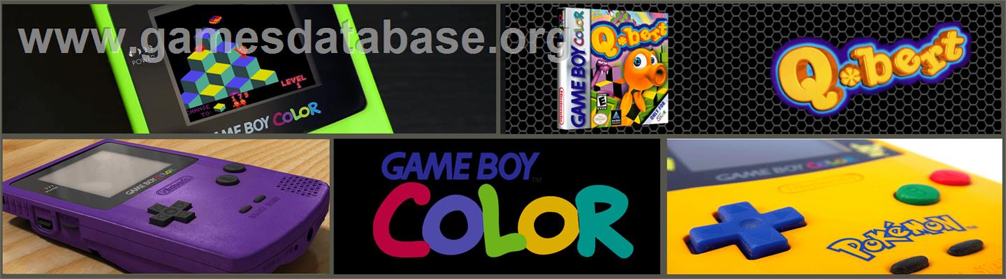 Q*Bert - Nintendo Game Boy Color - Artwork - Marquee