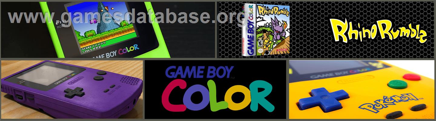 Rhino Rumble - Nintendo Game Boy Color - Artwork - Marquee