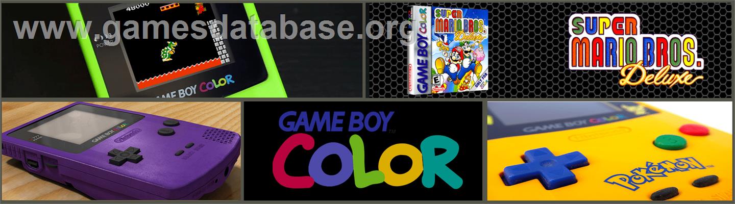 Super Mario Bros. Deluxe - Nintendo Game Boy Color - Artwork - Marquee