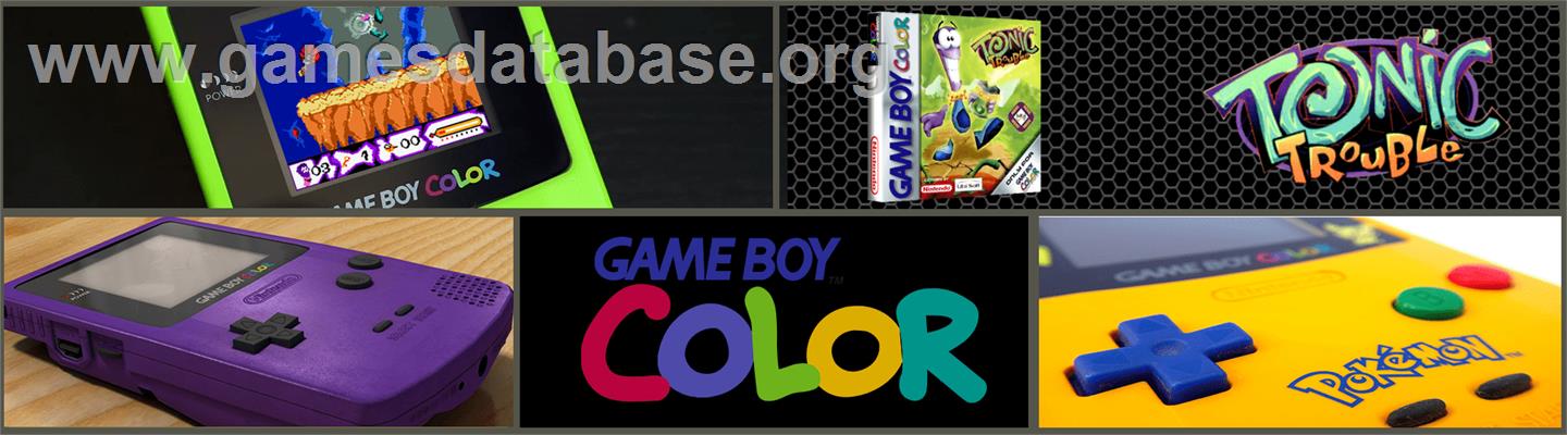 Tonic Trouble - Nintendo Game Boy Color - Artwork - Marquee