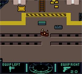 In game image of Aliens - Thanatos Encounter on the Nintendo Game Boy Color.