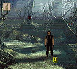 In game image of Alone In The Dark - The New Nightmare on the Nintendo Game Boy Color.