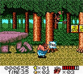 In game image of Asterix And Obelix on the Nintendo Game Boy Color.