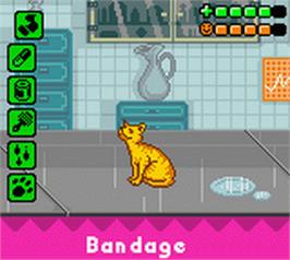 In game image of Barbie Pet Rescue on the Nintendo Game Boy Color.