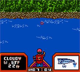 In game image of Bass Masters Classic on the Nintendo Game Boy Color.