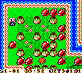 In game image of Bomber Man Max - Ain Version on the Nintendo Game Boy Color.