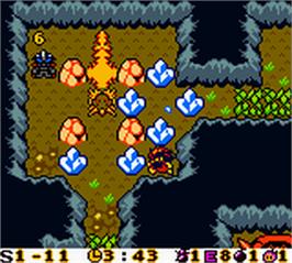In game image of Bomberman Max: Red Challenger Edition on the Nintendo Game Boy Color.
