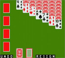 In game image of Card Sharks on the Nintendo Game Boy Color.