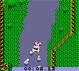 In game image of Colin Mcrae Rally on the Nintendo Game Boy Color.