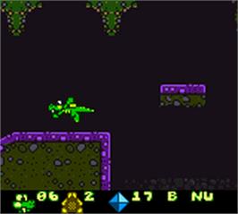 In game image of Croc on the Nintendo Game Boy Color.
