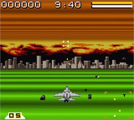 In game image of Deadly Skies on the Nintendo Game Boy Color.