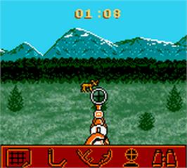 In game image of Deer Hunter on the Nintendo Game Boy Color.