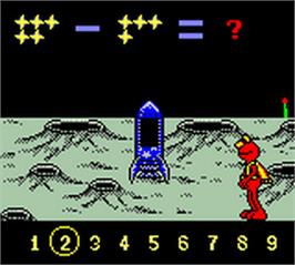 In game image of Elmo's 123s on the Nintendo Game Boy Color.