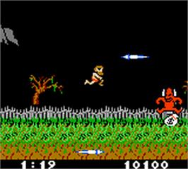 In game image of Ghosts'n Goblins on the Nintendo Game Boy Color.