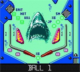 In game image of Hollywood Pinball on the Nintendo Game Boy Color.