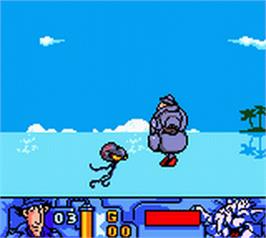 In game image of Inspector Gadget - Operation Madkactus on the Nintendo Game Boy Color.