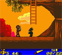 In game image of Kirikou on the Nintendo Game Boy Color.