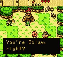 In game image of Legend of Zelda: Oracle of Seasons on the Nintendo Game Boy Color.