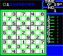 In game image of Loppi Puzzle Magazine - Kangaeru Puzzle Soukangou on the Nintendo Game Boy Color.