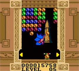 In game image of Magical Drop on the Nintendo Game Boy Color.