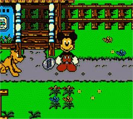 In game image of Mickey's Racing Adventure on the Nintendo Game Boy Color.