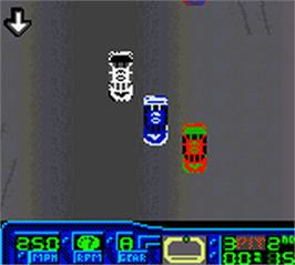 In game image of Nascar Heat on the Nintendo Game Boy Color.