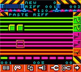 In game image of Pocket Music on the Nintendo Game Boy Color.