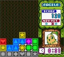 In game image of Pokemon Puzzle Challenge on the Nintendo Game Boy Color.