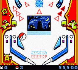 In game image of Pokémon Pinball on the Nintendo Game Boy Color.