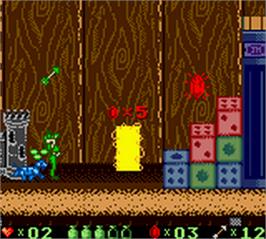In game image of Portal Runner on the Nintendo Game Boy Color.