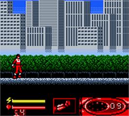 In game image of Power Rangers: Time Force on the Nintendo Game Boy Color.