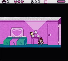 In game image of Powerpuff Girls: Bad Mojo Jojo on the Nintendo Game Boy Color.