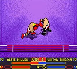 In game image of Prince Naseem Boxing on the Nintendo Game Boy Color.